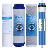 HUINING Vervangingsfilters voor waterfilterset, 5 micron, 100 GPD, PP+CTO+UDF, geschikt voor omgekeerde osmose systemen, 25,4 cm