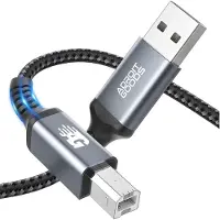AdroitGoods Usb-A Naar Usb-B Kabel - Printerkabel - 3 Meter - Grijs