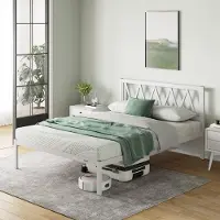 Novilla bedframe, metalen bed, 150x200 cm, met lattenbodem, metalen frame