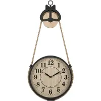 SCENA LIVING Wandklok met jute touw, model PALO, diameter 27 cm