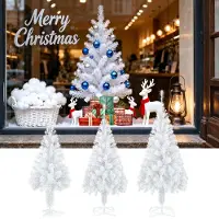 TANYEAR Kerstboom, kunstmatige dennenboom, 180 cm, decoratieve boom, kerstdecoratie, wit