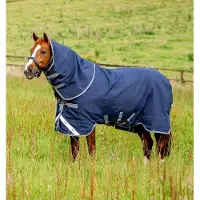 Rhino Plus Turnout Med VL 250g Navy/Titanium Grey & Classic Blue 72_6'0"