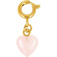 My Bendel - Edelstenen Hartjesbedel • Rose Quartz - met Luxe Cadeauverpakking | Sieraden Voor Dames