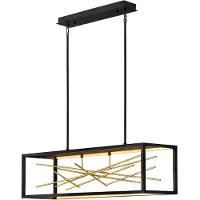 HINKLEY LED Hanglamp Styx | 55W 3000K 5980Lm 30 | Black & Gilded Gold