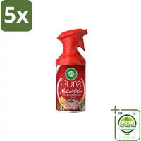 Air Wick 5 x – Luchtverfrisser Spray – Pure Mulled Wine – 250 ml - Grootverpakking - Vaatwasstrips - Luchtverfrisser - Warme Geur - Gezellige Sfeer - Wintergeur - Glühwein
