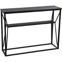Dripio Entreetafel, metalen frame, MDF, zwart, 100x30x75 cm