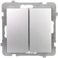 Ospel ŁP-2G/m/18, Zilver, IP20, 250 V, 10 A, 71 mm, 40 mm