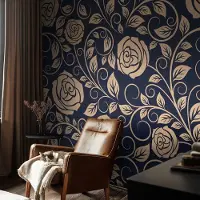 Coloray Vliesbehang - Marine Snellijm Behang - 312x219 cm - Romantische Bloemen Muurschildering - Slaapkamer behang Achtergronden En Patronen - Fotobehang Vlies - Gang behang