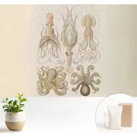 Wallfluent Fotobehang - Beige Vliesbehang - 104x70 cm - Zeeleven Fotobehang Vlies - Woonkamer behang Dieren - Muurschildering - Hal behang