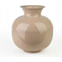 Mondex ROGER Beige Metalen Vaas 18,5x29x34cm - Stijlvolle Decoratie