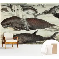 Wallfluent Fotobehang - Bruin Vliesbehang - 312x219 cm - Zeedieren Fotobehang Vlies - Hal behang Dieren - Muurschildering - Hal behang