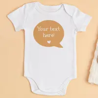 Babybugz SoloFiesta Babyromper met eigen tekst - Wit - 3 tot 6 maanden