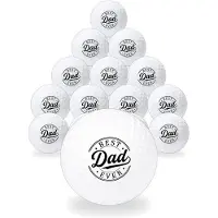 Wilson Golfballen Best Dad Ever - Vaderdag Golf Cadeau - 15 stuks - Bedrukte Golfballen