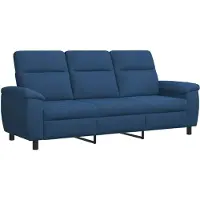 vidaXL Bankstel 2 pcs Blauw Stof
