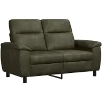 vidaXL Bankstel 2 pcs Leger Groen Kunst Suède Leer