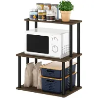 Dripio Drielags keukenkast, open staande kast, Columbia walnootfineer, 59,4 x 39,6 x 73,9 cm