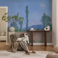 Coloray Vliesbehang - Blauw Snellijm Behang - 312x219 cm - De Charme Van De Natuur Muurschildering - Slaapkamer behang Landschappen - Fotobehang Vlies - Gang behang