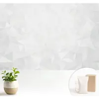 Wallfluent Fotobehang - Wit Vliesbehang - 104x70 cm - Abstract Patroon Fotobehang Vlies - Woonkamer behang Geometrie - Muurschildering - Woonkamer behang