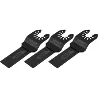 Wolfcraft - 3 Invalzaagbladen voor hout met spijkers - BiM Multitool zaagbladen 23 mm - Invalzaagblad Gipsplaat en kunststof - 3987100