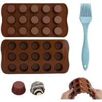 Famanu – Siliconen bonbonvormen set van 2 met 15 vormen voor chocolade en ijs