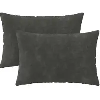 vidaXL Kussensloop 2 st HEERLEN Antraciet 30 x 50 cm Microfiber Fleece