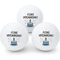 Wilson Golfballen Fijne Verjaardag - Verjaardag Golf Cadeau - 3 stuks