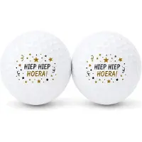 Wilson Golfballen Hiep Hiep Hoera - Verjaardag Golf Cadeau - 2 stuks