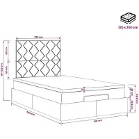 vidaXL Ottomanbed met matras en LED-verlichting, donkerbruin, 120 x 200 cm
