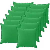 vidaXL Kussen met kussen HOUTEN 12 st Groen Polyester
