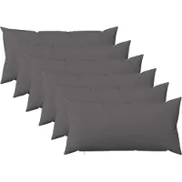 vidaXL Kussensloop 6 st HEERLEN Lichtgrijs 40 x 80 cm Stof