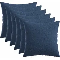vidaXL Kussen met kussen HEERLEN 6 st Blauw Stof