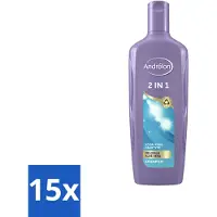 Unilever Andrélon 2-in-1 Shampoo - Reinigt en verzorgt - 300 ml - Voordeelverpakking - 15 stuks