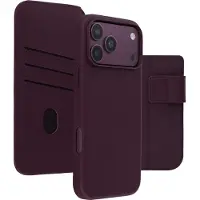 Accezz Leather Bookcase 2-in-1 met MagSafe voor de Apple iPhone 18 Pro / 17 Pro - Heath Purple