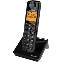 Alcatel S280 EWE, DECT-telefoon, draadloos handset, handsfree functie, 50 contacten, nummerherkenning, zwart