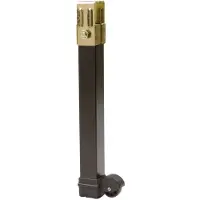 Dripio Metalen voet met wielen voor bedframes, staal, zwart, 270x30x30 mm, draagvermogen 30 kg