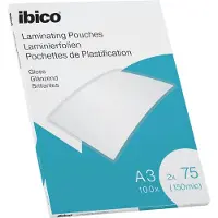 Ibico Lamineerhoezen - voor A3 Documenten - 2 x 75 Micron - 100 stuks - Glanzend