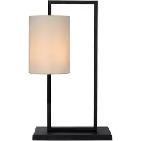Atmooz Urbino tafellamp – E27 – Geschikt voor slaapkamer/woonkamer – Industrieel design – Zwart-witte lampenkap – Hoogte 61 cm – Metaal