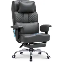 GTPLAYER - Gaming Stoel - Multifunctioneel met Voetensteun en Kunstleer 130kg - Zwart