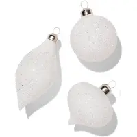 HEMA Kerstballen glas wit - 3 stuks