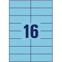 Avery Zweckform 3453 universele etiketten A4 105 x 37 mm blauw (1.600 etiketten)