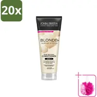 John Frieda 20 x – Conditioner – Blonde+ Repair Bond Building – Herstellend – 250 ml - Bulkverpakking - Herstel blond haar - Douchemop - Beschadigd haar