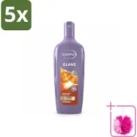 Andrélon 5 x - Glans - Shampoo - 450 ml - Bulkverpakking - Glans haar - Douchemop - Natuurlijke glans
