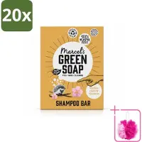 Marcels Green Soap 20 x - Shampoobar - Vanilla & Cherry Blossom - Versterkt & verzorgt - 90 gr - Bulkverpakking - Shampoobar - Douchemop - Natuurlijke shampoo