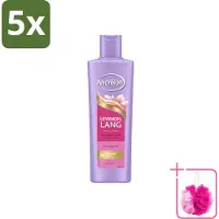 Andrélon 5 x – Shampoo – Levendig Lang – 250 ml - Bulkverpakking - Lang haar verzorging - Douchemop - Haar versterken