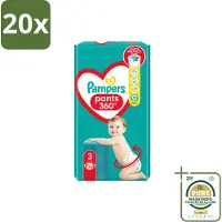 Pampers 20 x – Luierbroekjes – Pants Maat 3 – 56 Luiers - Wasstrips - Luiers Voor Baby - Luierbroekjes - Luier Voor Baby - Luier Maat 3 - Luier Voor Actieve Baby