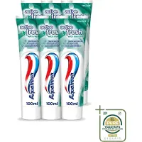 Aquafresh 6 x - Tandpasta - Verfrissende Reiniging - Menthol - 100 ml - Wasstrips - Tandpasta Menthol - Verfrissende Reiniging - Mondverfrissend - Tandplak Verwijderen - Tandsteen Voorkomen