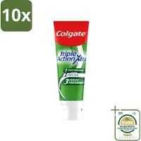 Colgate 10 x - Triple Action - Xtra Fresh - Tandpasta - 75ml - Wasstrips - Tandpasta - Gaatjes - Tanden - Frisse Adem - Witte Tanden