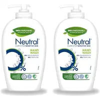 Neutral 2 x - Vloeibare Handzeep - Gevoelige Huid - 0% Parfum & Kleurstof - 100% Biologisch Afbreekbaar - 250 ml - Voordeelverpakking - 2 stuks