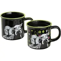 Paladone Star Wars, The Mandalorian en Grogu Warmtegevoelige Mok, 350ml Keramiek, Warmtereactieve Symbolen, Officieel gelicentieerd -
