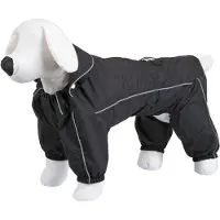 Kerbl Waterdichte regenjas voor honden, merk Manchester, kleur zwart, maat M, lengte 40 cm